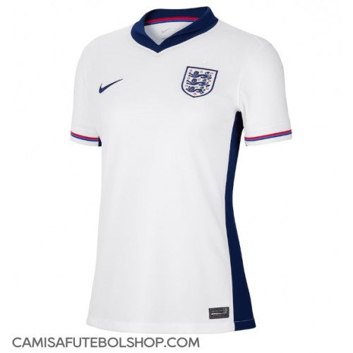 Camisa de time de futebol Inglaterra Replicas 1º Equipamento Feminina Europeu 2024 Manga Curta